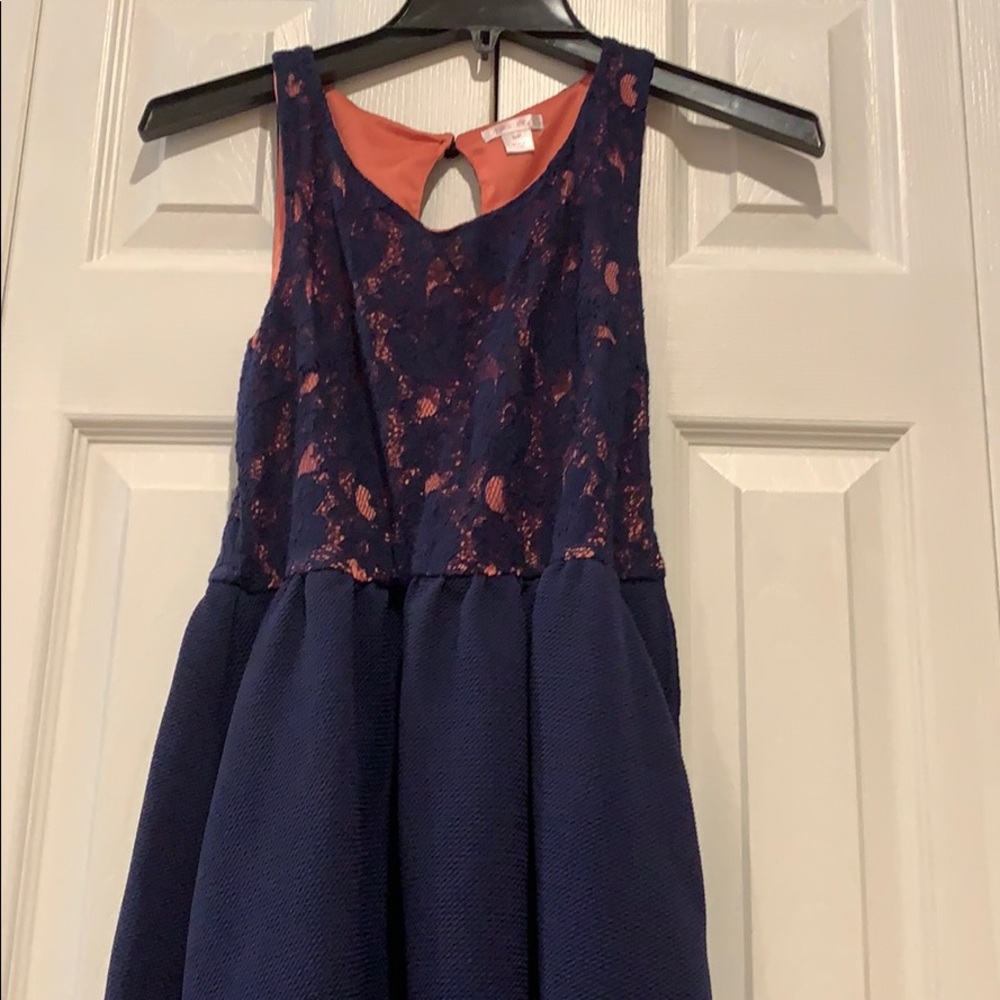 gently used navy blue xhilaration dress